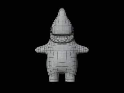 Cartoon little cute Hera dragon from Himmapan calture Free 3D model