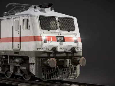 WAP-P7 Electric Locomotive 3D Model Low-poly 3D model