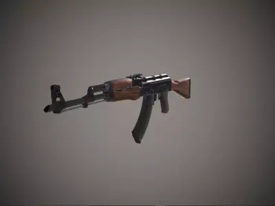 AK47 - 3D Model ak rifle Free low-poly 3D model
