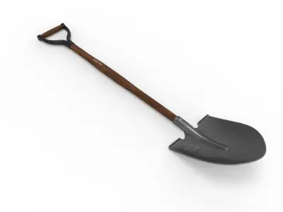 shovel two shovels 3D model