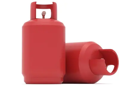 Gas Cylinder 01 Low-poly 3D model