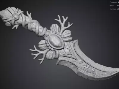 Coral Sea Dagger 3D model