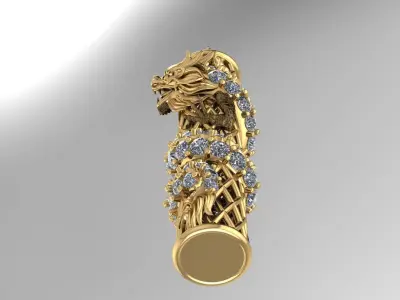 Chinese dragon 3D print model by Rithy-Jewelry-design  3D print model