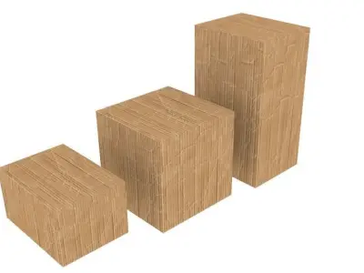 Carton boxes Free low-poly 3D model