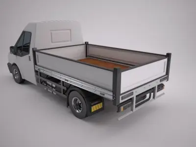 Flat Bed Van 3D model