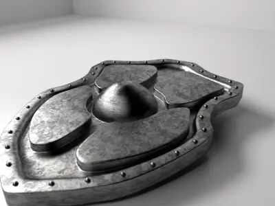 Medieval Shield 3D model 2