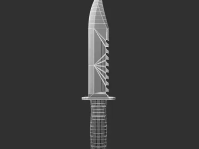 Tactical Knife Free low-poly 3D model get