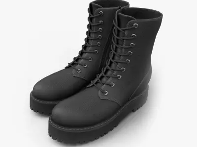 Female Boots Game Ready Low-poly 3D model