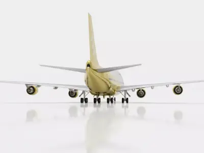 Boeing 747 Airplane 3D Model High-Quality Aircraft Game Ready 3D print model