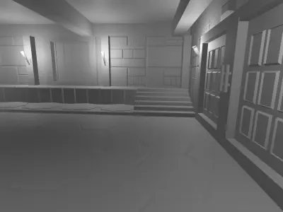 medieval castle Low-poly 3D model get