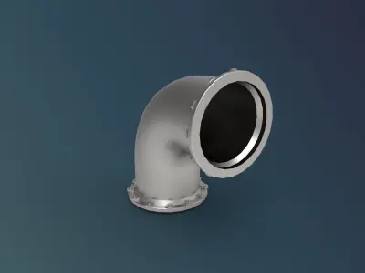 pipe elbow steel 3D print model