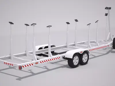 Sailboat Trailer 3D model