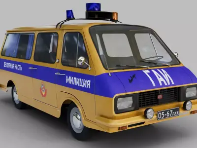 RAF-2203 police Low-poly 3D model