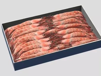 Frozen Seafood Pack Low Poly Low-poly 3D model