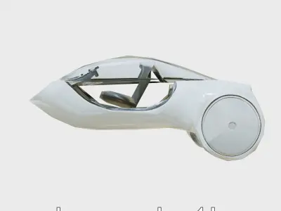 Futuristic Flying Concept Taxi Design Low-poly 3D model