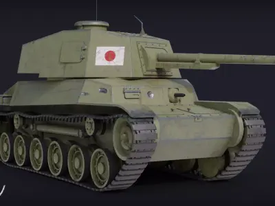 Chi-Nu Japanese Tank 3D model