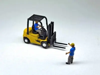 N Scale Large Forklift Free 3D model