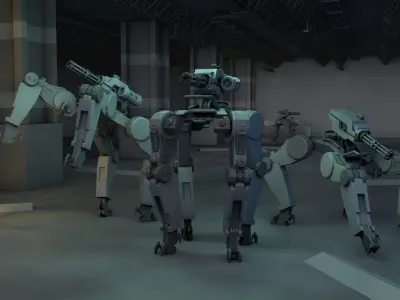 4 leg  machine 3D model