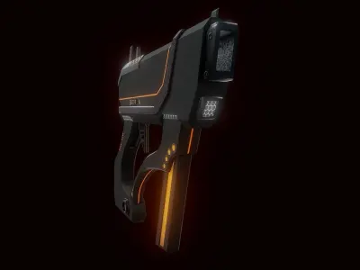 Scifi pistol Lowpoly Low-poly 3D model