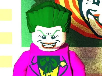 LEGO Joker And Harley Quinn Low-poly 3D model