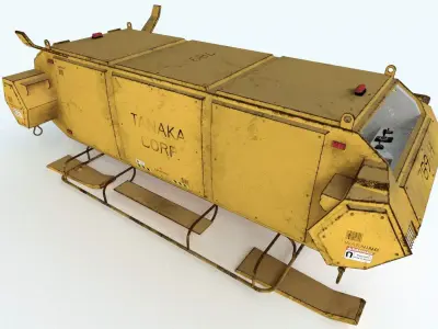 futuristic transport spacecraft 3D model