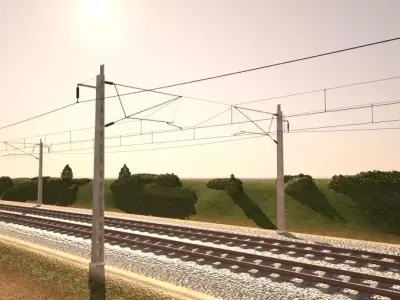 Tileable railway  3D model