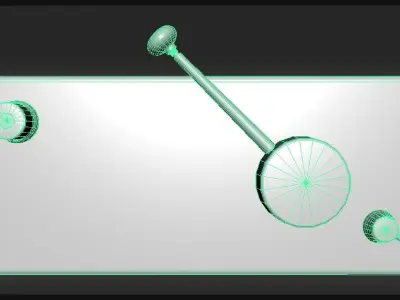 Mechanical Lever Low-poly 3D model