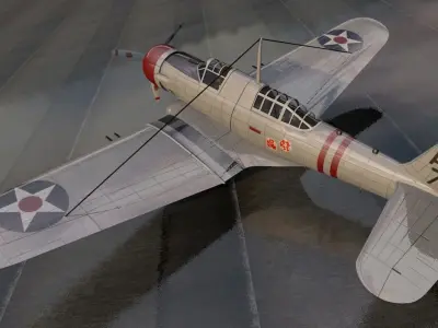 Northrop A-17A Nomad 3D model