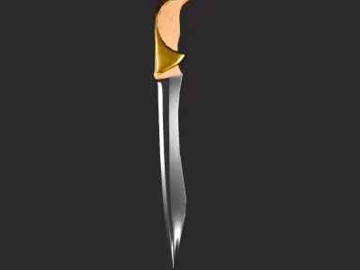  Game Ready Knife UV Unwrapped PBR Textured Low-poly 3D model