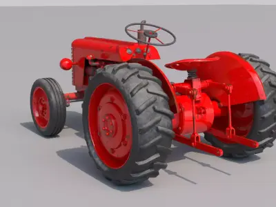 Old Farm Tractor 3D model by YarosLit
