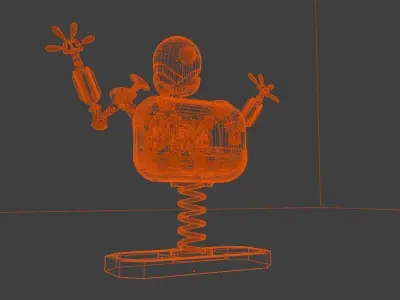 Dieselpunk Guide Robot 3D model