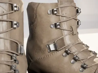 ITURRI Patrol Boots Brown Low-poly 3D model