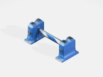 Barrier 3 Low-poly 3D model