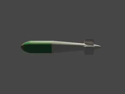 British Explosive Ordnance DP 12000lb Tallboy bomb Low-poly 3D model