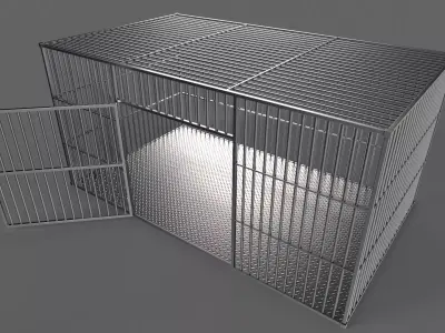 PBR Big Cage 3 Low-poly 3D model