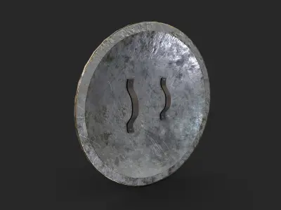 Middle Eastern shield Low-poly 3D model