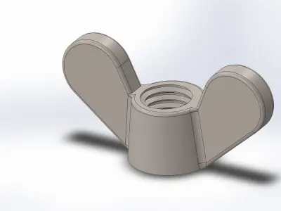 Heandle wing nut M8 3D model