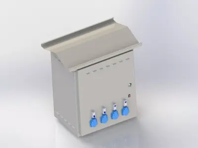Solar energy electric cabinet Free 3D model