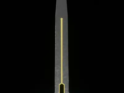 Kings-Sword Low-poly 3D model