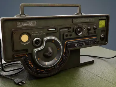 Military Radio Transmission Device Game Ready 3D Model Low-poly 3D model