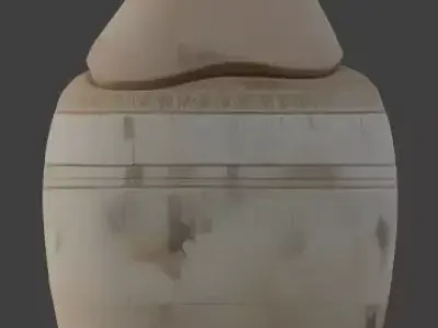 Ancient Egyptian Canopic Jar 3D Prop 3D model