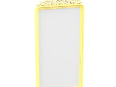 Antique Gold Leaf Guilded Mirror 3D model