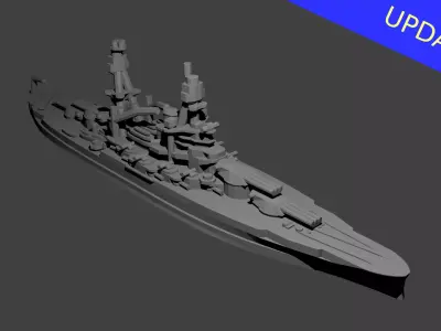 US Pennsylvania Class Battleship 3D print model