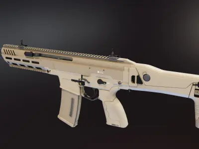 Hk433 Assault Rifle Low-poly 3D model purchase