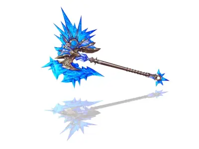Glorious Axe Low-poly 3D model