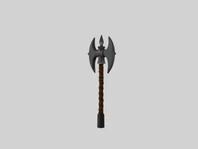 Viking Battle Axe Low-poly 3D model