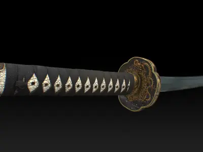 Katana Game Ready Low-poly 3D model