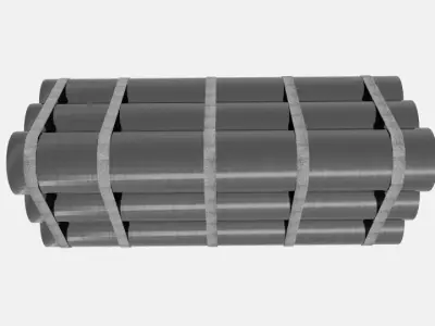 Steel Cylinder Low-poly 3D model