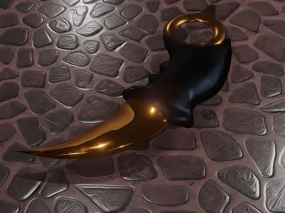 Karambit knife Low-poly 3D model