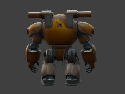 Armored Exosuit Game-Ready Sci-Fi 3D Model with PBR Textures Low-poly 3D model